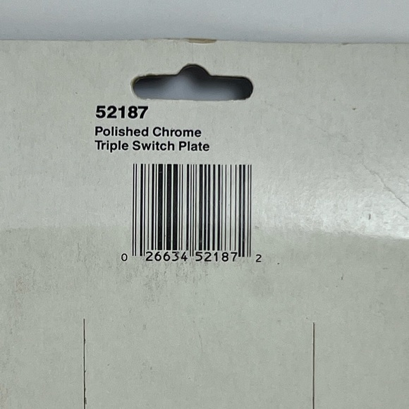 VTG Amerock Polished Chrome Silver Triple Switch Plate 52187 Accents Taiwan - Picture 7 of 8